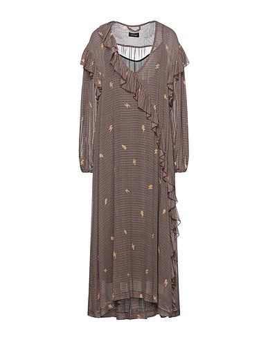 OTTOD'AME Midi dress Brown 100% Viscose