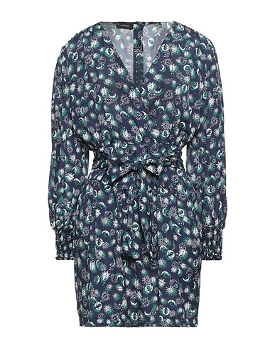 OTTOD'AME Short dress Midnight blue 100% Polyester