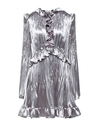 PHILOSOPHY di LORENZO SERAFINI Pleated dress Silver 100% Polyester