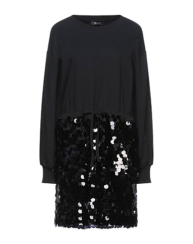 MY TWIN TWINSET Sequin dress Black 94% Cotton, 6% Elastane, Polyester