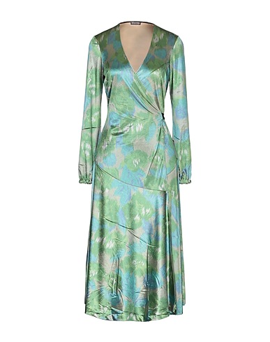 MALÌPARMI Vestito midi Verde 90% Poliestere, 10% Elastan