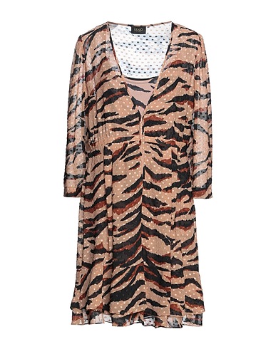 LIU •JO Short dress Sand 93% Viscose, 7% Elastane