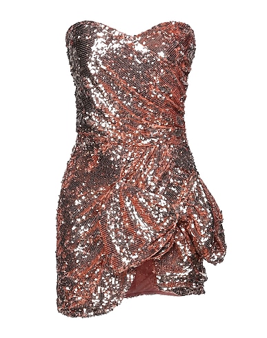 ELISABETTA FRANCHI Sequin dress Copper 100% Polyamide