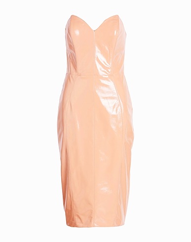 ELISABETTA FRANCHI Midi dress Sand 100% Polyester, Polyurethane