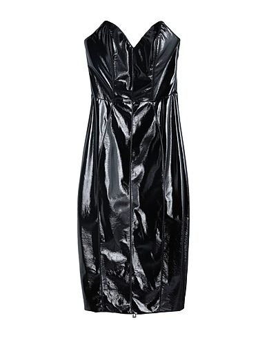ELISABETTA FRANCHI Midi dress Black 100% Polyester, Polyurethane