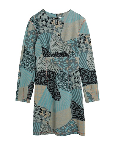 M MISSONI Midi dress Azure 56% Viscose, 23% Polyester, 15% Polyamide, 6% Elastane