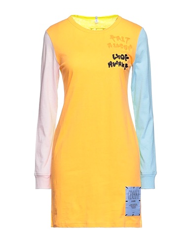 McQ Alexander McQueen Short dress Orange 100% Cotton, Polyester, Ceramic