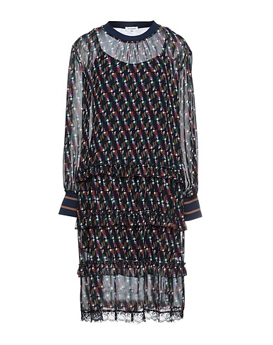 LE COEUR TWINSET Vestito midi Blu notte 100% Poliestere, Elastan, Poliammide