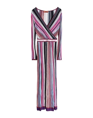 MISSONI Midi dress Fuchsia 60% Viscose, 40% Cotton, Silk, Elastane