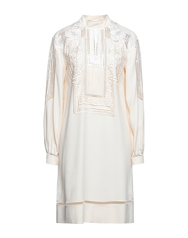 ALBERTA FERRETTI Short dress Ivory 74% Acetate, 26% Viscose