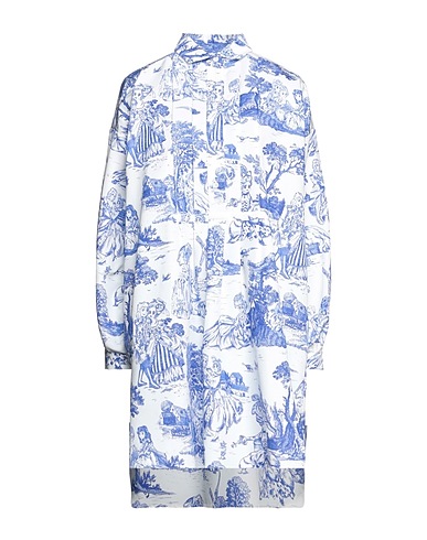 MOSCHINO Shirt dress COUTURE Azure 65% Cotton, 35% Viscose