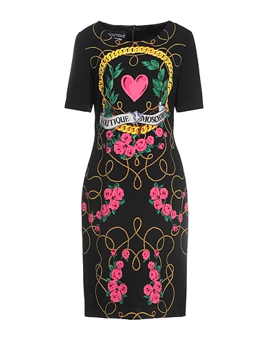 BOUTIQUE MOSCHINO Sheath dress Black 92% Polyester, 8% Elastane