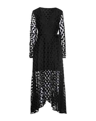 GUESS Long dress Black 59% Polyester, 41% Viscose