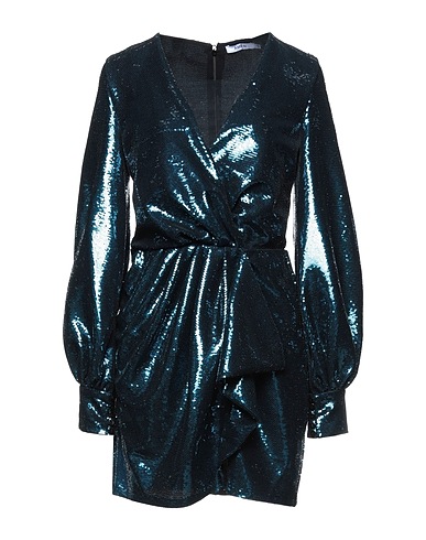 AMEN Sequin dress Deep teal 95% Polyester, 5% Elastane, Polystyrene
