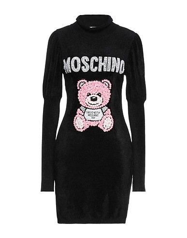 MOSCHINO Short dress Black 63% Viscose, 37% Polyamide, Polyester, Acrylic, Glass
