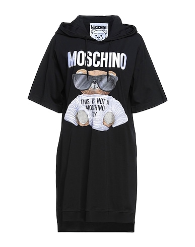 MOSCHINO Vestito corto Nero 100% Cotone