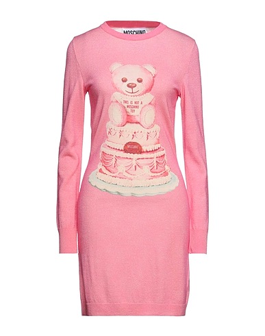 MOSCHINO Sheath dress COUTURE Pink 100% Virgin Wool