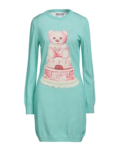 MOSCHINO Knit dress COUTURE CELESTE 100% Virgin Wool