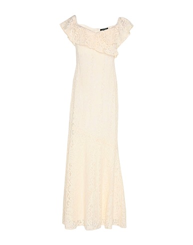 LAUREN RALPH LAUREN プリーツドレス アイボリー コットン 55% / ナイロン 35% / レーヨン 10%
