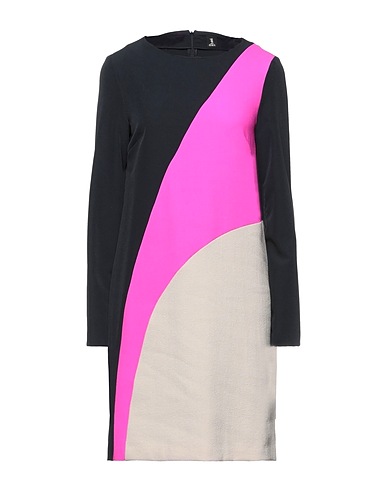 1-ONE Short dress Black 88% Polyester, 12% Elastane