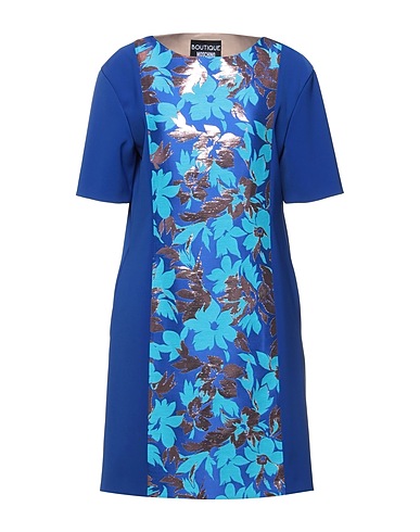 BOUTIQUE MOSCHINO Sheath dress Blue 46% Cotton, 37% Polyester, 17% Polyamide