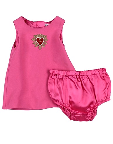 DOLCE&GABBANA Babykleid Rosa 51% Viskose, 46% Acetat, 3% Elastan, Baumwolle, Synthetische Fasern