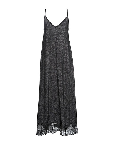 SANDRO FERRONE Long dress Silver 50% Viscose, 30% Polyamide, 10% Elastane, 10% Lurex®