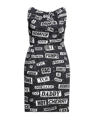 MOSCHINO Καλοκαιρινό φόρεμα Μαύρο 97% Βαμβάκι, 3% Άλλες ίνες