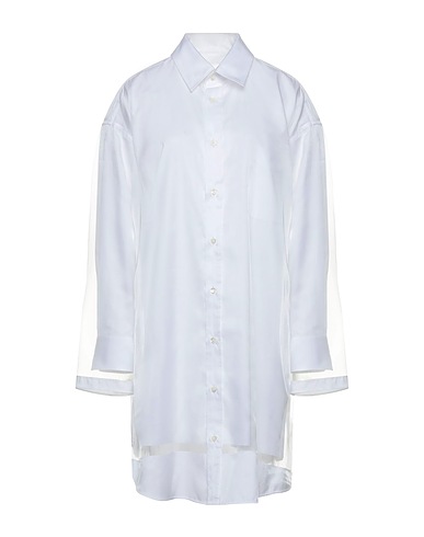 MAISON MARGIELA Shirt dress White 100% Polyester, Cotton