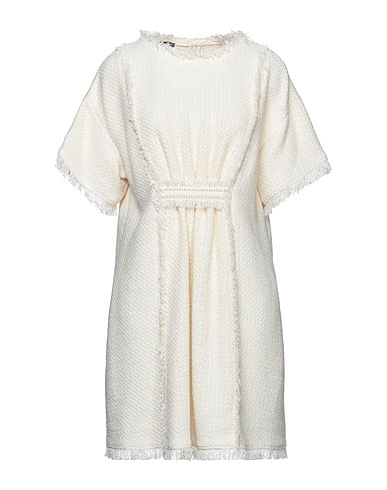 ALBERTA FERRETTI Short dress Ivory 42% Cotton, 34% Acrylic, 21% Polyester, 3% Polyamide