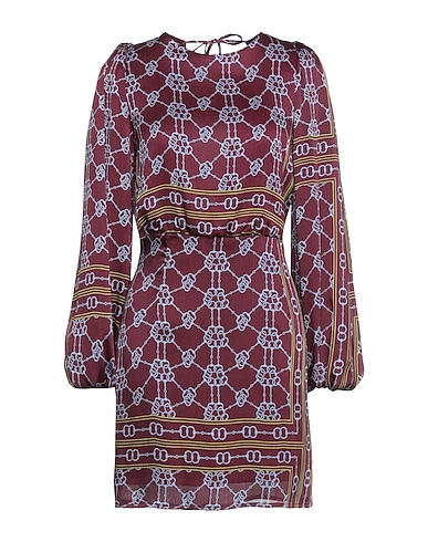 VICOLO Κοντό φόρεμα Μπορντό 100% Πολυεστέρας