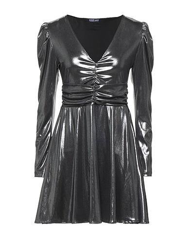 SHOPART Short dress Charcoal 92% Polyester, 8% Elastane