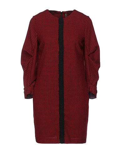 MANILA GRACE Short dress Red 59% Wool, 30% Polyester, 5% Polyamide, 5% Other Fibres, 1% Elastane