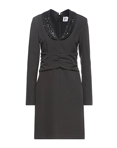 BE BLUMARINE Kurzes Kleid Schwarz 88% Polyester, 12% Elastan