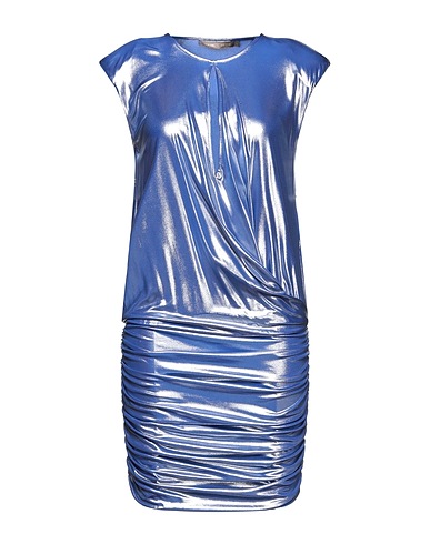 SIMONA CORSELLINI Sheath dress Blue 100% Viscose