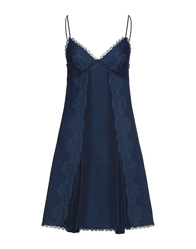 ERMANNO SCERVINO Short dress Blue 70% Wool, 20% Silk, 10% Cashmere, Cotton, Polyester