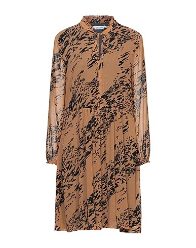 CALVIN KLEIN Short dress Camel 100% Polyester