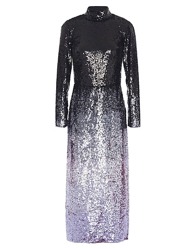TEMPERLEY LONDON Vestito midi Prugna 72% Poliammide, 28% Elastan, Madreperla, Ottone