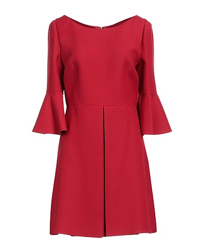 VALENTINO GARAVANI ミニワンピース・ドレス レッド バージンウール 65% / シルク 35%