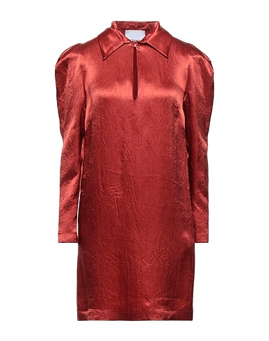 ERIKA CAVALLINI Short dress Rust 100% Acetate