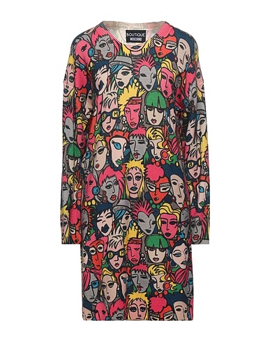 BOUTIQUE MOSCHINO Short dress Fuchsia 90% Wool, 10% Cashmere