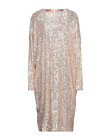 IN THE MOOD FOR LOVE Midi dress Platinum 100% Polyester