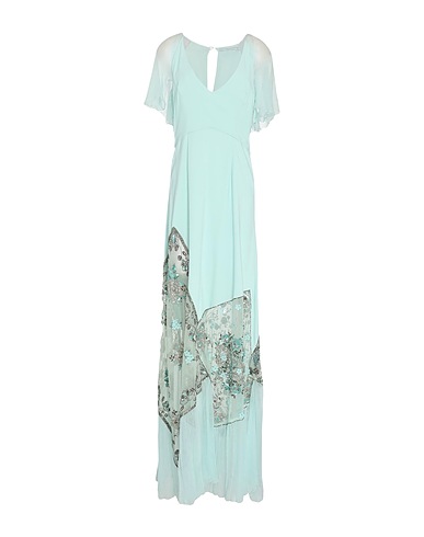 ANNA MOLINARI BLUMARINE Long dress Sky blue 98% Viscose, 2% Elastane