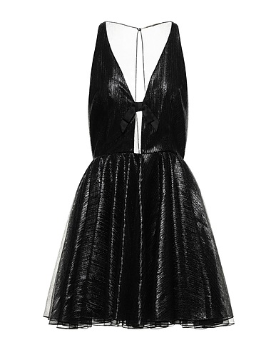 SAINT LAURENT Kurzes Kleid Schwarz 48% Zellulose, 40% Polyamid, 12% Polyester