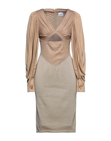 BURBERRY Midi dress Sand 52% Virgin Wool, 48% Silk, Cashmere, Polyamide, Wool