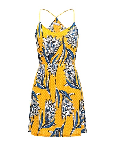 ASH Short dress Yellow 94% Polyester, 6% Elastane