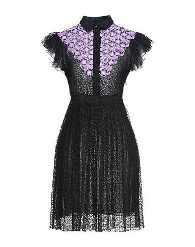 GIAMBATTISTA VALLI Pleated dress Black 65% Cotton, 20% Polyamide, 15% Viscose, Polyester