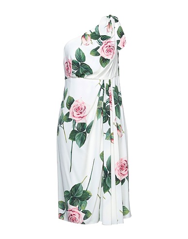 DOLCE&GABBANA Midi dress Ivory 94% Silk, 6% Elastane
