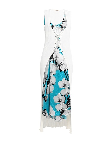 ROBERTO CAVALLI Long dress White 96% Viscose, 4% Polyester