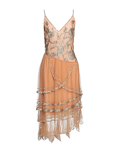 ANNA MOLINARI BLUMARINE Vestito midi Sabbia 100% Poliammide, PVC - Polivinilcloruro, Vetro